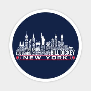 New York Baseball Team All Time Legends, New York City Skyline Magnet